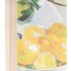 image:imageDeco 79 Canvas Fruit Lemon Framed Wall Art with Light Brown Frame 14 x 1 x 11 Yellow