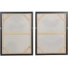 image:imageDeco 79 Canvas Geometric Mid Century Modern Geometric Framed Wall Art with Gold Foil Accent Set of 2 24 W 32 H White