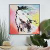 image:imageDeco 79 Canvas Horse Living Room Framed Wall Art Abstract Paint Splatter Canvas Wall Art with Black Frame Wall Art 32 x 2 x 32 Multi ColoredMulti Colored
