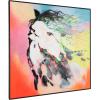 image:imageDeco 79 Canvas Horse Living Room Framed Wall Art Abstract Paint Splatter Canvas Wall Art with Black Frame Wall Art 32 x 2 x 32 Multi ColoredMulti Colored