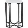 image:imageDeco 79 Contemporary Metal End Living Room Accent Side Table for Small Spaces 21 L x 18 W x 24 H White