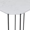 image:imageDeco 79 Contemporary Metal End Living Room Accent Side Table for Small Spaces 21 L x 18 W x 24 H White