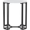 image:imageDeco 79 Contemporary Metal End Living Room Accent Side Table for Small Spaces 21 L x 18 W x 24 H White