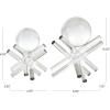 image:imageDeco 79 Crystal Abstract Decorative Sculpture Jack Inspired Home Decor Statues with Clear Resting Orbs Set of 2 Accent Figurines 8 7H Clear