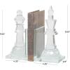 image:imageDeco 79 Crystal Chess Decorative Bookends Oversized Non Skid Bookends with Cut Crystal Designs Set of 2 Office Bookends4 W 10 H Clear