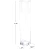 image:imageDeco 79 Glass Decorative Vase Tall Centerpiece Vase Flower Vase for Home Decoration 4 x 4 x 20 Clear
