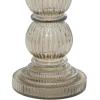 image:imageDeco 79 Glass Handmade Decorative Candle Holder Turned Style Pillar Candle Stand Set of 3 Candlestick Holder 6 9 12H Gray