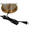 image:imageDeco 79 Glass Room Table Lamp Transparent Base Accent Lamp with Drum Shade Lamp 15 x 15 x 23 GoldBlack Shade