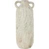image:imageDeco 79 Magnesium Oxide Decorative Vase Distressed Centerpiece Vase with 2 Small Handles Flower Vase for Home Decoration 8 x 9 x 22 Cream