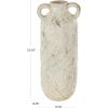 image:imageDeco 79 Magnesium Oxide Decorative Vase Distressed Centerpiece Vase with 2 Small Handles Flower Vase for Home Decoration 8 x 9 x 22 Cream