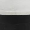 image:imageDeco 79 Marble Geometric Side End Accent Table End Table with Black Wooden Base Side Table 26 x 26 x 29 White
