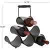 image:imageDeco 79 Metal 6 Bottle Wine Rack 15 x 14 x 13 BlackBlack