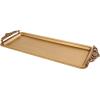 image:imageDeco 79 Metal Brushed Tray with Antique Scrolled Handles 24 x 9 x 2 Bronze
