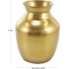 image:imageDeco 79 Metal Decorative Vase Hammered Spotted Centerpiece Vase Flower Vase for Home Decoration 9 x 9 x 12 Gold