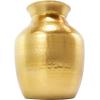 image:imageDeco 79 Metal Decorative Vase Hammered Spotted Centerpiece Vase Flower Vase for Home Decoration 9 x 9 x 12 Gold