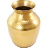 image:imageDeco 79 Metal Decorative Vase Hammered Spotted Centerpiece Vase Flower Vase for Home Decoration 9 x 9 x 12 Gold
