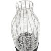 image:imageDeco 79 Metal Decorative Vase Tall Centerpiece Vase with Woven Black Rattan Base Vase for Home Decoration 8 x 8 x 24 Silver