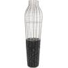 image:imageDeco 79 Metal Decorative Vase Tall Centerpiece Vase with Woven Black Rattan Base Vase for Home Decoration 9 x 9 x 36 SilverLARGE SIZE