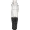 image:imageDeco 79 Metal Decorative Vase Tall Centerpiece Vase with Woven Black Rattan Base Vase for Home Decoration 9 x 9 x 36 SilverLARGE SIZE