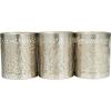 image:imageDeco 79 Metal Geometric Decorative Candle Vanilla Marshmallow Scented 13 oz 1 Wick Aromatherapy Candle with White Wax Set of 3 Wax Aromatherapy Candle 4 W 4 H Silver