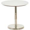 image:imageDeco 79 Metal Geometric Side End Accent Table Pedestal End Table with White Marble Tabletop Side Table 20 x 20 x 19 Silver