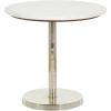image:imageDeco 79 Metal Geometric Side End Accent Table Pedestal End Table with White Marble Tabletop Side Table 20 x 20 x 19 Silver