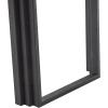 image:imageDeco 79 Metal Layered Arch Console Table with Brown Tabletop 55 x 16 x 31 Black