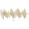 image:imageDeco 79 Metal Leaf Home Wall Decor Metallic Wall Sculpture with Silver Accents Wall Art 2 x 32 x 13 Gold
