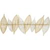 image:imageDeco 79 Metal Leaf Home Wall Decor Metallic Wall Sculpture with Silver Accents Wall Art 2 x 32 x 13 Gold