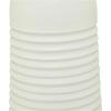 image:imageDeco 79 Metal Ribbed Tapered Cone Floor Vase 8 x 8 x 36 White