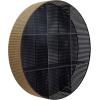 image:imageDeco 79 Metal Wall Shelf Round 8 Cubbies 32 x 6 x 32 Black