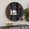 image:imageDeco 79 Metal Wall Shelf Round 8 Cubbies 32 x 6 x 32 Black