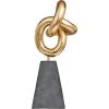 image:imageDeco 79 Polystone Abstract Sculpture with Gray Pyramid Base 10 x 10 x 24 GoldGold