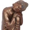 image:imageDeco 79 Polystone Buddha Decorative Sculpture Meditating Home Decor Statues with Engraved Carvings and Relief Detailing set of 2 Accent Figurines 6 x 6 x 9 Bronze