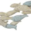 image:imageDeco 79 Polystone Fish Decorative Sculpture Textured Ombre Swimming Home Decor Statue with Stand Accent Figurine 24 x 3 x 11 Light Blue