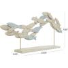 image:imageDeco 79 Polystone Fish Decorative Sculpture Textured Ombre Swimming Home Decor Statue with Stand Accent Figurine 24 x 3 x 11 Light Blue