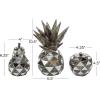 image:imageDeco 79 Polystone Fruit Decorative Sculpture Decorative Home Decor Statues with Mirror Accents Set of 3 Accent Figurines 10 6 4H Silver