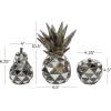 image:imageDeco 79 Polystone Fruit Decorative Sculpture Decorative Home Decor Statues with Mirror Accents Set of 3 Accent Figurines 10 6 4H Silver