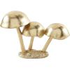 image:imageDeco 79 Polystone Mushroom Decorative Sculpture Metallic Home Decor Statue with Textured Base Accent Figurine 10 x 4 x 7 GoldGold