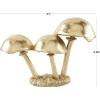 image:imageDeco 79 Polystone Mushroom Decorative Sculpture Metallic Home Decor Statue with Textured Base Accent Figurine 10 x 4 x 7 GoldGold