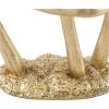 image:imageDeco 79 Polystone Mushroom Decorative Sculpture Metallic Home Decor Statue with Textured Base Accent Figurine 10 x 4 x 7 GoldGold