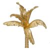 image:imageDeco 79 Polystone Palm Tree Decorative Sculpture Home Decor Statue with Black Marble Base Accent Figurine 12 x 9 x 27 GoldGold