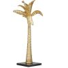 image:imageDeco 79 Polystone Palm Tree Decorative Sculpture Home Decor Statue with Black Marble Base Accent Figurine 12 x 9 x 27 GoldGold