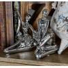 image:imageDeco 79 Porcelain Ceramic Dancer Decorative Sculpture Home Decor Statues set of 2 Accent Figurines 6 x 3 x 7 SilverSilver