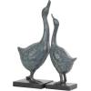 image:imageDeco 79 Resin Bird Decorative Sculpture Home Decor Statues with Abstract Texturing Set of 2 Accent Figurines 21 18H BlueBlue