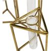image:imageDeco 79 Stainless Steel Metal Decorative Vase Foldable Test Tube Bud Centerpiece Vase with Triangular Frames Flower Vase for Home Decoration 14 x 4 x 12 Gold