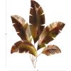 image:imageDeco 79 Stainless Steel Metal Leaf Home Wall Decor Palm Wall Sculpture with Red and Yellow Accents Wall Art 26 x 1 x 33 Multi Colored