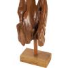 image:imageDeco 79 Teak Wood Abstract Handmade Decorative Sculpture Live Edge Floor Home Decor Statue Accent Figurine 12 x 14 x 60 Brown