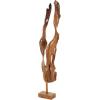 image:imageDeco 79 Teak Wood Abstract Handmade Decorative Sculpture Live Edge Floor Home Decor Statue Accent Figurine 12 x 14 x 60 Brown