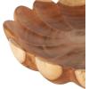 image:imageDeco 79 Teak Wood Floral Handmade Decorative Bowl with Light Brown Tones 17 x 17 x 4 Brown